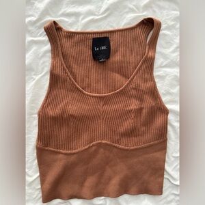 Women's Tan Knit Top